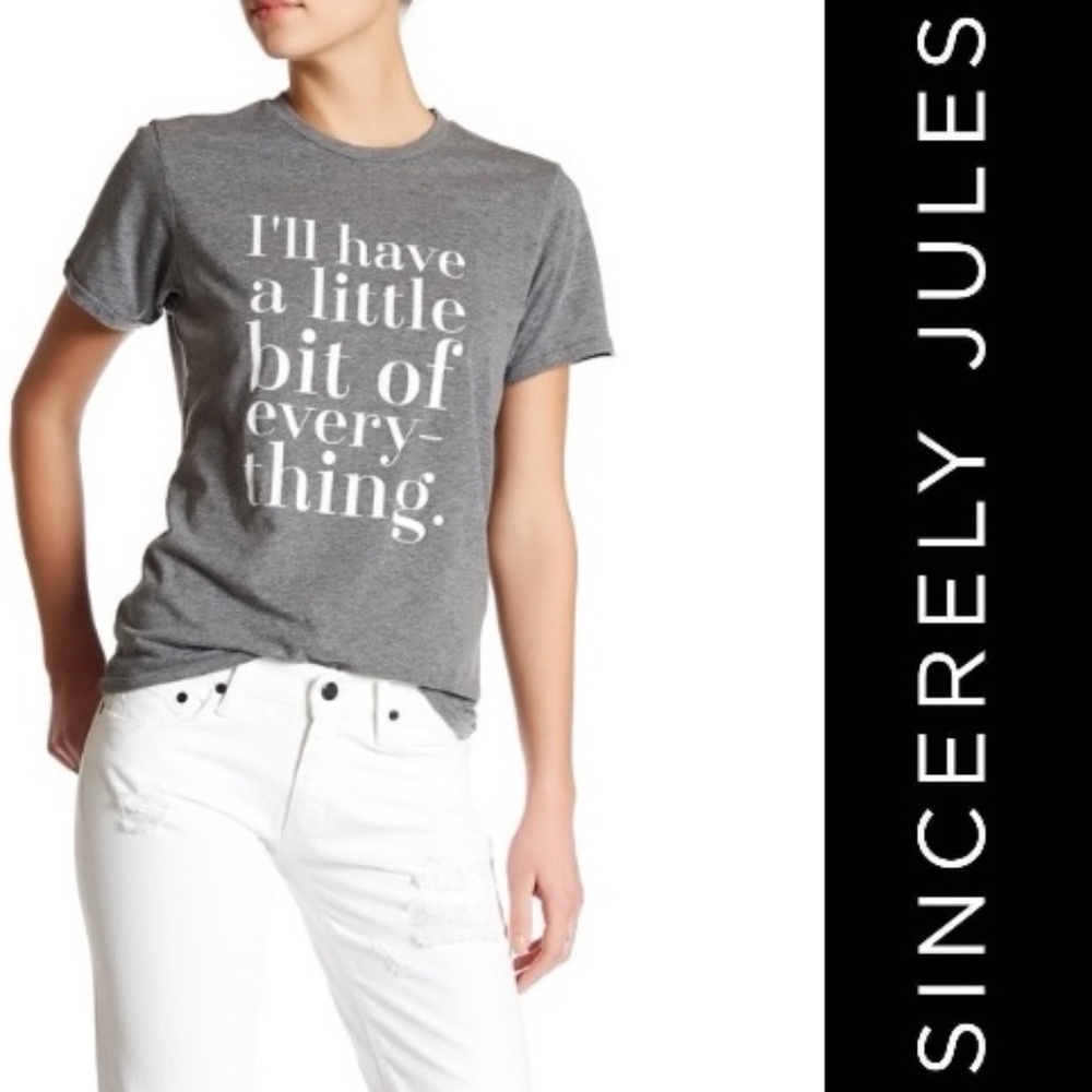 EUC Sincerely Jules 'Little of Everything' Tee XS